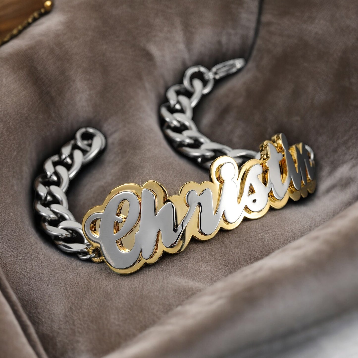 DOUBLE PLATED NAME BRACELET