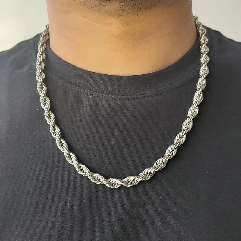 TWISTED MENS ROPE CHAIN