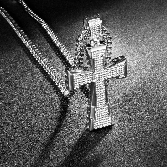 30" CROSS  NECKLACE 316 STAINLESS STEEL