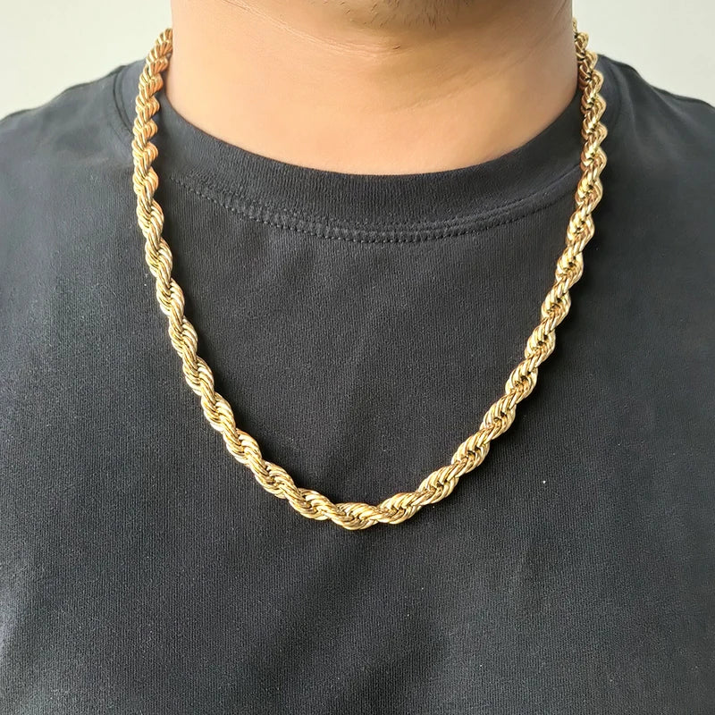 TWISTED MENS ROPE CHAIN